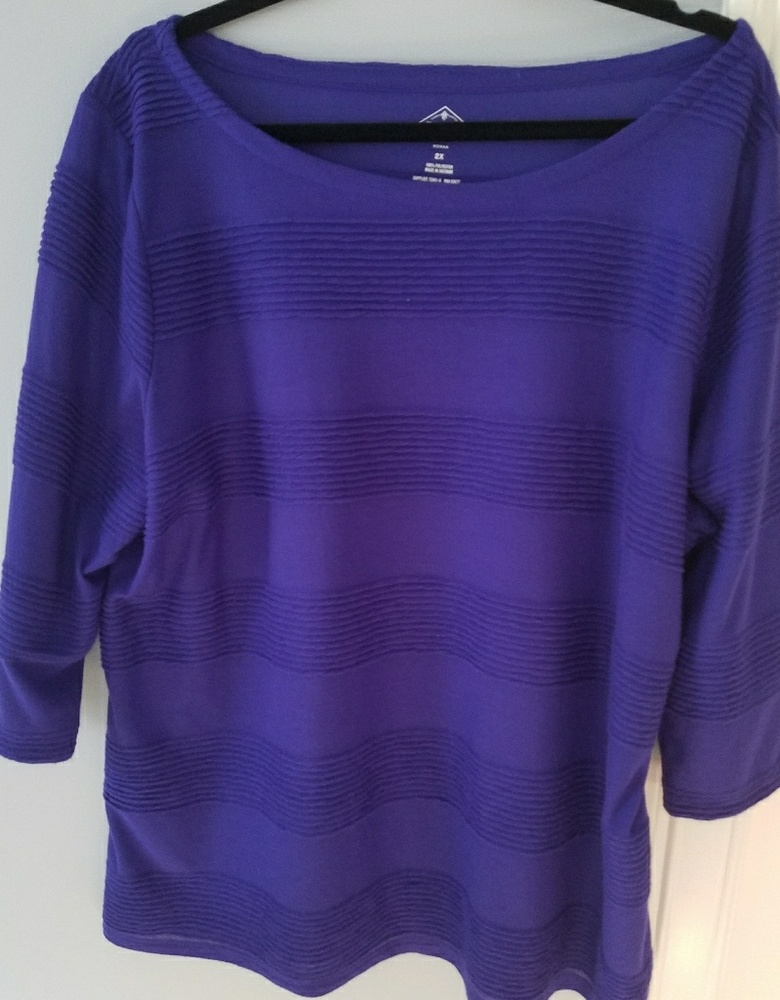 St John's Bay Violet  Women's Plus size 2X Shirt